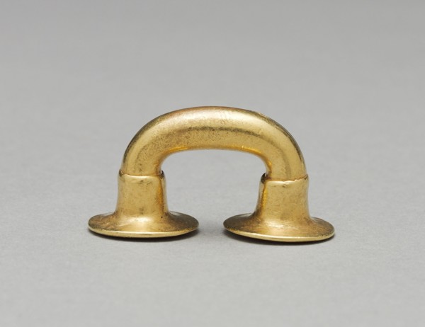 Nose Ornament, c. 400-1000. Colombia, Sinú style, 5th-11th century. Hammered gold; overall: 2.1 x 4