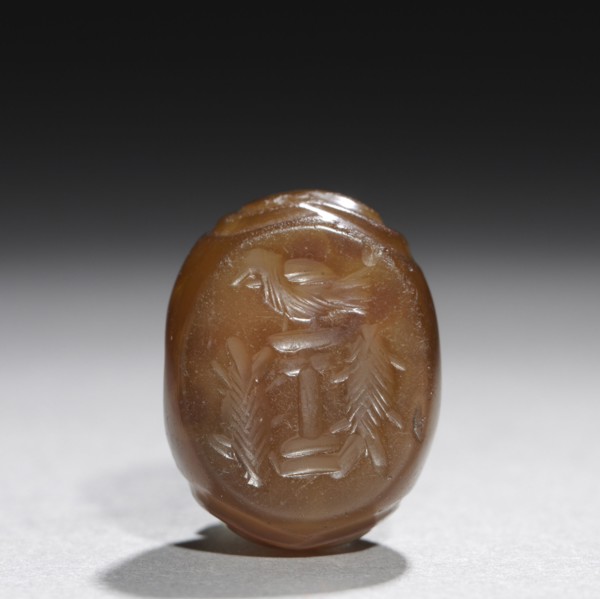 Fire Altar Intaglio, c. 400. Sasanian, Iran, reign of Hormizd II, early 5th Century. Chalcedony;