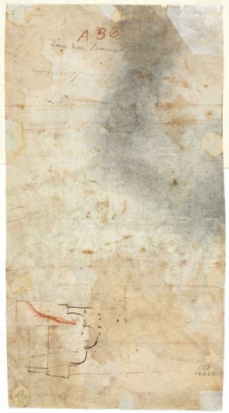Architectural Sketch, 1500s. Italy, 16th century. Pen and brown ink with red chalk (on separately