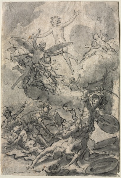 The Resurrection. Martin Johann Schmidt (Austrian, 1718-1801). Pen and brush and gray ink;
