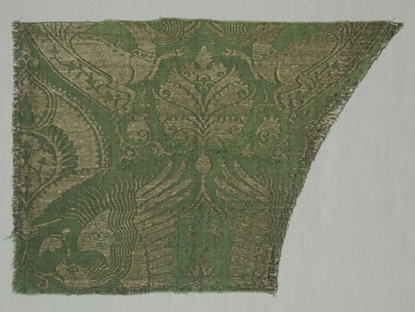 Exotic Gold-patterned Silk, 1360-1400. Italy, Venice, last third of 14th century. Silk, gold