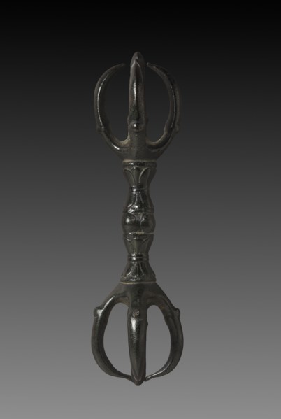 Five-pronged Vajra Pestle (Gokosho), 900s. Japan, Heian Period (794-1185). Bronze; overall: 15 cm