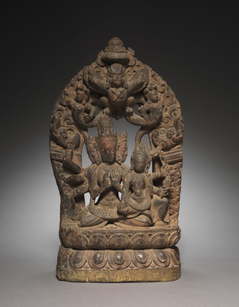 Tantric Form of Avalokiteshvara with Consort, 16th - 17th century. Nepal, 16th-17th century. Wood;