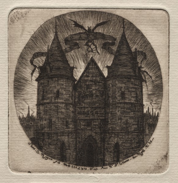 Etchings of Paris:  Old Gate of the Palace of Justice, 1854. Charles Meryon (French, 1821-1868).
