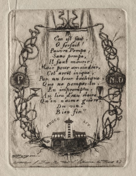 Etchings of Paris:  The Notre Dame Pump, Small Plate, 1854. Charles Meryon (French, 1821-1868).
