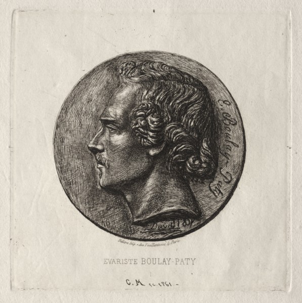 Evariste Boulay-Paty; a Poet, 1861. Charles Meryon (French, 1821-1868). Etching