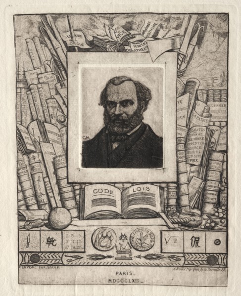 Armand Gueraud of Nantes, Printer and Man of Letters, 1862. Charles Meryon (French, 1821-1868).