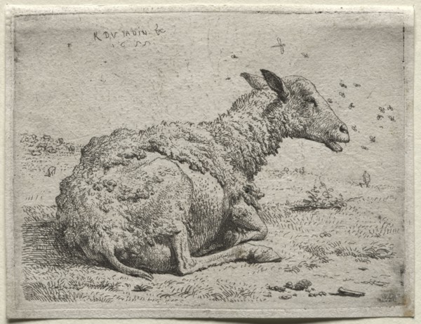 The Sheep and the Flies. Karel Dujardin (Dutch, c. 1622-1678). Etching