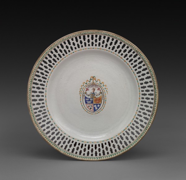 Plate, before 1785. China, Chinese Export, 18th century. Porcelain; diameter: 28.5 cm (11 1/4 in.).
