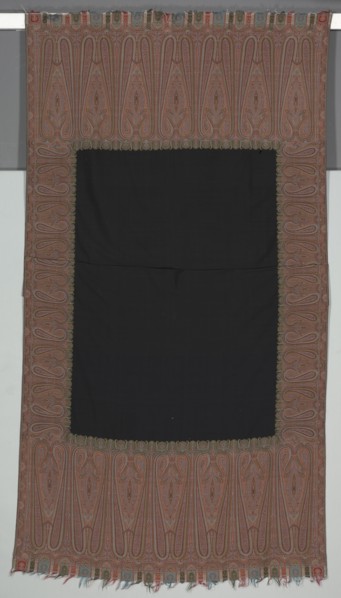 Shawl, c. 1860s. France, Nimes ?, 19th century. Wool, compound weave, additional weft; overall: 325