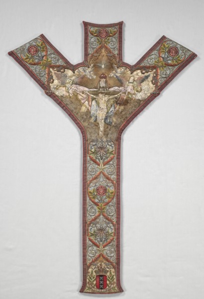 Orphrey Band, 1800s. Netherlands, 19th century. Embroidery; silk and gold and silver filé; overall: