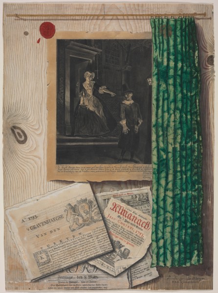 Trompe l'Oeil Still Life, c. 1754. Jacobus Cornelis Meyer (Dutch). Gouache, tempera? and