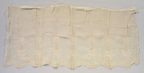 Sleeve, c. 1875- 1900. Philippines, late 19th century. Plain weave piña cloth with embroidery;