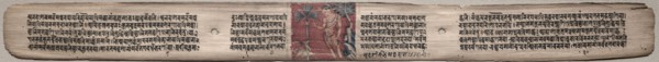 Leaf from Gandavyuha: Sudhana Addresses a Buck, from Chapter 10 Asha (recto); Leaf from Gandavyuha: