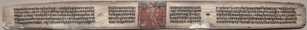 Leaf from Gandavyuha: Sudhana and Two Deer, from Chapter 3 Kalyanamitra Manjushri (recto); Leaf