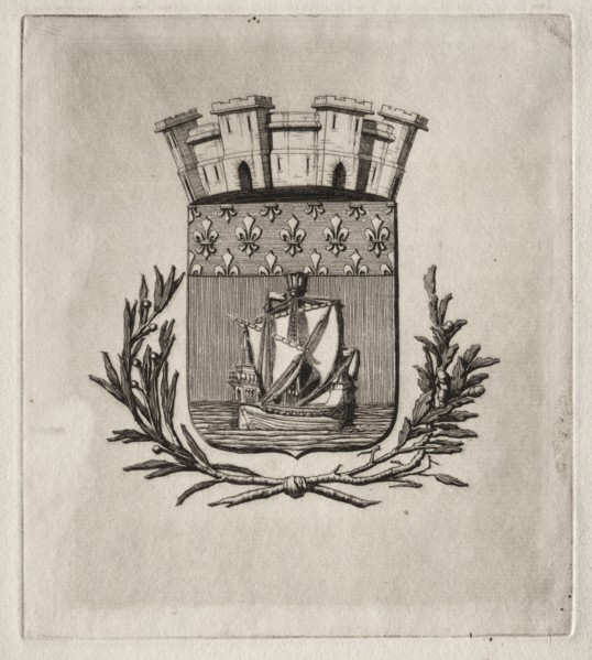 Etchings of Paris:  The Symbolical Arms of the City of Paris, 1854. Charles Meryon (French,