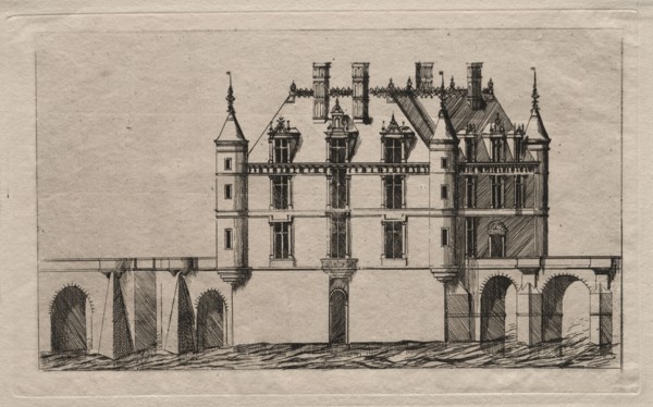 The Chateau of Chenonceau, 1856. Charles Meryon (French, 1821-1868). Etching