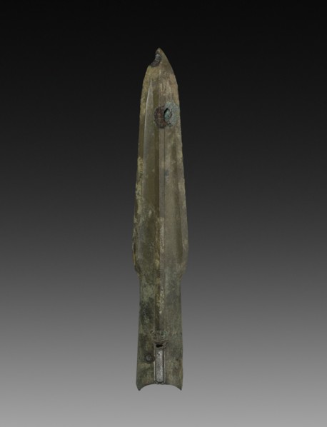 Spear Point, 1045-256 BC. China, Zhou dynasty (c. 1046-256 BC). Bronze; overall: 3.1 cm (1 1/4 in.)