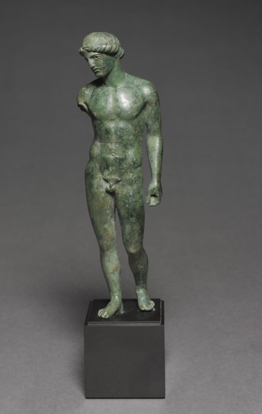 Athlete Making an Offering, c. 450-425 BC. Greece, probably from workshop of Locri or Tarentum,