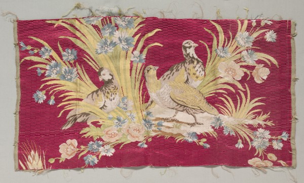Silk Fragment, before 1779. Philippe de Lasalle (French, 1723-1805). Lampas weave with cannetillé