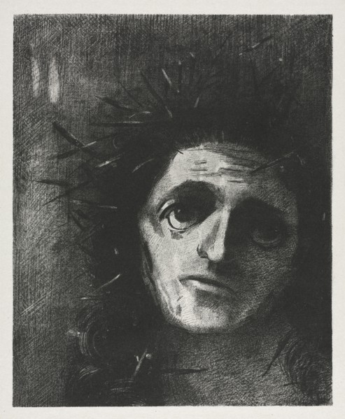 Christ, 1887. Odilon Redon (French, 1840-1916), printed by Lemercier & Cie.. Lithograph; sheet: 42