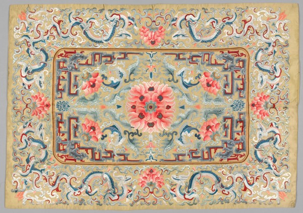 Embroidered Square, late 1800s. China, late 19th century. Embroidery, silk; overall: 75 x 105.4 cm