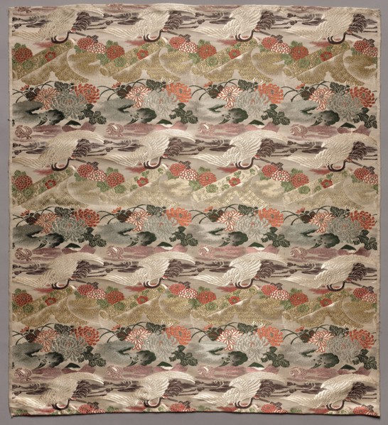 Length of Textile, late 1800s-early 1900s. Japan, late 19th-early 20th century. Silk, metallic