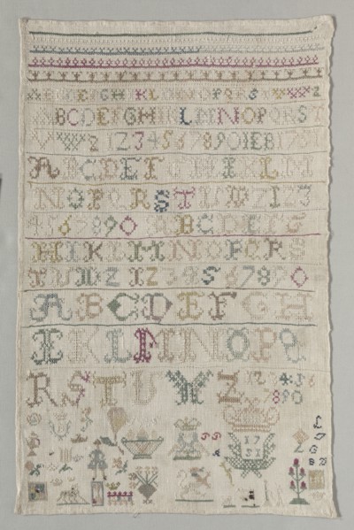 Sampler, 1751. America, 18th century. Embroidery; average: 48.3 x 30.3 cm (19 x 11 15/16 in.)