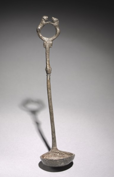 Ladle, c. 525-450. Syria(?), Achaemenian, late 6th - 5th Century BC. Silver; overall: 4.8 cm (1 7/8