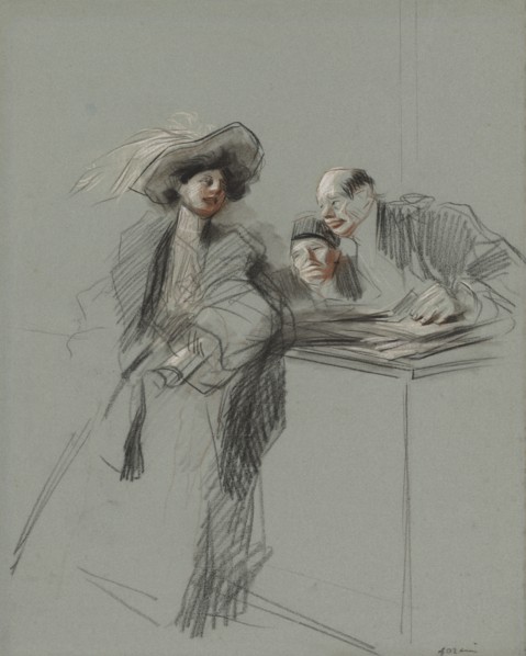 The Client, fourth quarter 1800s or first third 1900s. Jean Louis Forain (French, 1852-1931).