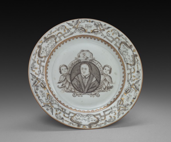 Plate: Martin Luther, 1756. China, Chinese Export, 18th century. Porcelain; diameter: 23.1 cm (9