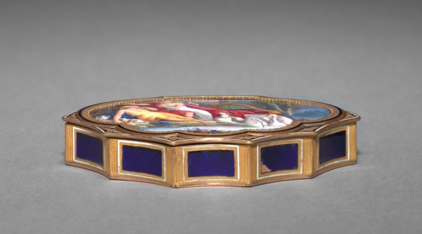 Box, early 1800s. Switzerland, early 19th century. Gold and enamel; overall: 1.6 x 5.4 cm (5/8 x 2