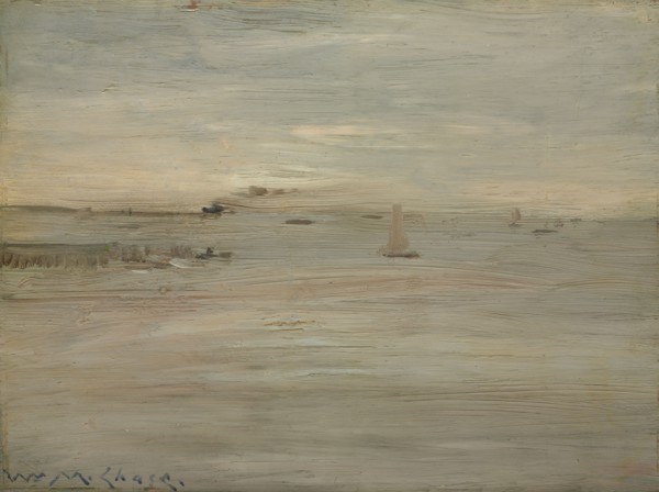 Marine, c. 1888. William Merritt Chase (American, 1849-1916). Oil on wood; unframed: 23.3 x 31.5 cm