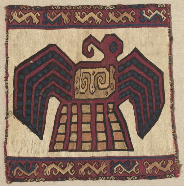 Tapestry Square Panel, c. 700-1100. Peru, South Coast, Wari Culture, Middle Horizon, 8th-12th