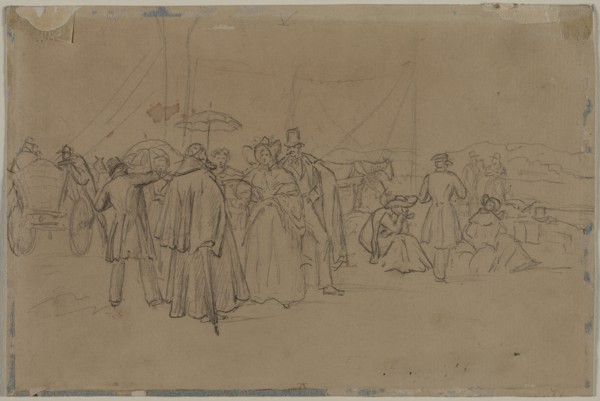 Passengers for Rhine Steamer (recto), second or third quarter 1800s. Heinrich von Mayr (German,
