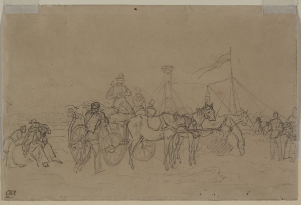 Passengers for Rhine Steamer (verso), second or third quarter 1800s. Heinrich von Mayr (German,
