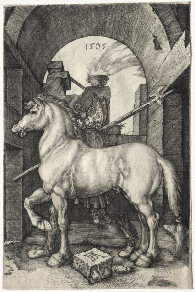 The Small Horse, 1505. Albrecht Dürer (German, 1471-1528). Engraving; platemark: 16.4 x 11 cm (6