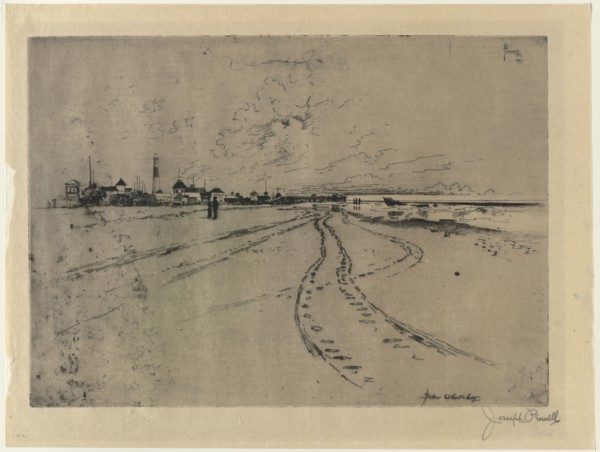Below Atlantic City, 1881. Joseph Pennell (American, 1857-1926). Etching