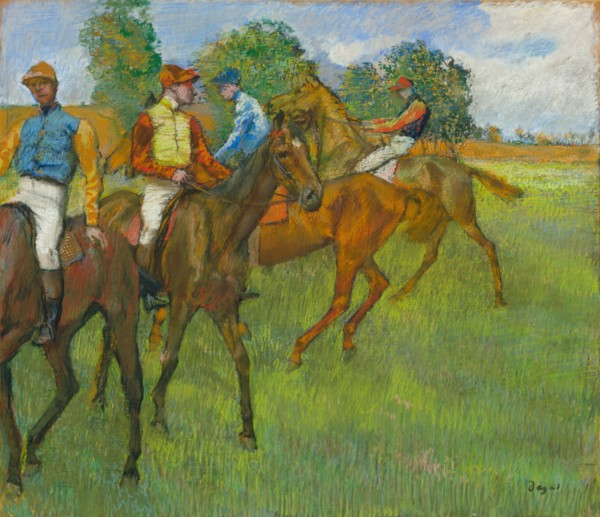 Before the Race, c. 1887-1889. Edgar Degas (French, 1834-1917). Pastel ; sheet: 57.5 x 65.4 cm (22