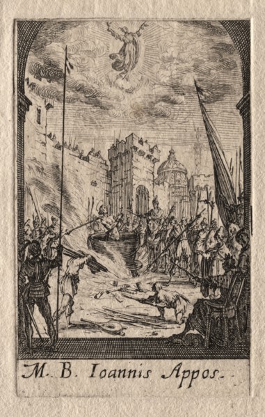 The Martyrdom of the Apostles:  St. John the Evangelist. Jacques Callot (French, 1592-1635).