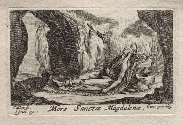 Les Penitents:  Mort de Ste. Madeleine. Jacques Callot (French, 1592-1635). Etching