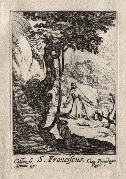 Les Penitents:  St. François. Jacques Callot (French, 1592-1635). Etching