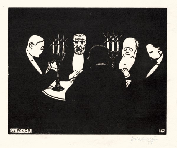 Poker, 1896. Félix Vallotton (French, 1865-1925). Woodcut; sheet: 25.3 x 31.8 cm (9 15/16 x 12 1/2