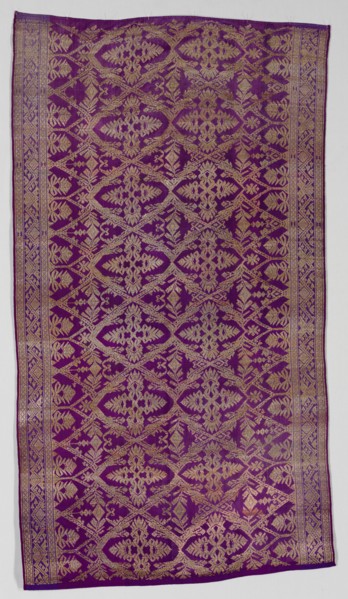 Brocade, late 1800s. Indonesia, Bali, late 19th century. Brocade, silk; overall: 140.3 x 76.2 cm