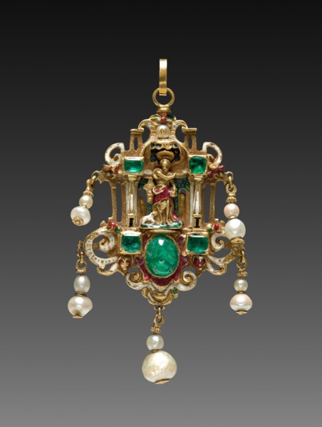 Pendant with Saint John the Evangelist (reverse), late 1500s. Italy, late 16th century. Enameled