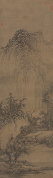 Buddhist Retreat by Stream and Mountains, 960-985. Juran (Chinese, act. 960-985). Hanging scroll,
