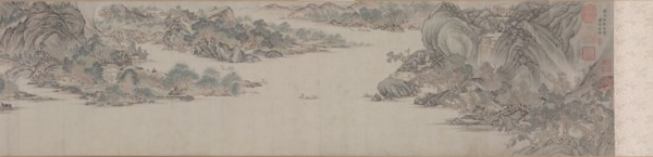 Greeting the Spring, 1600. Wu Bin (Chinese, active c. 1591-1626). Handscroll, ink and light color
