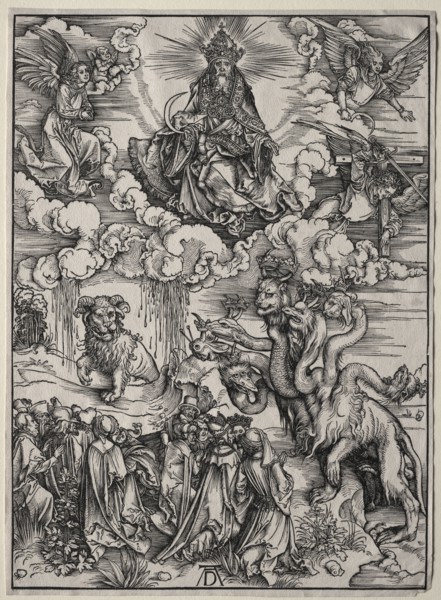 The Beast with Seven Heads and the Beast with Lamb's Horns. Albrecht Dürer (German, 1471-1528).