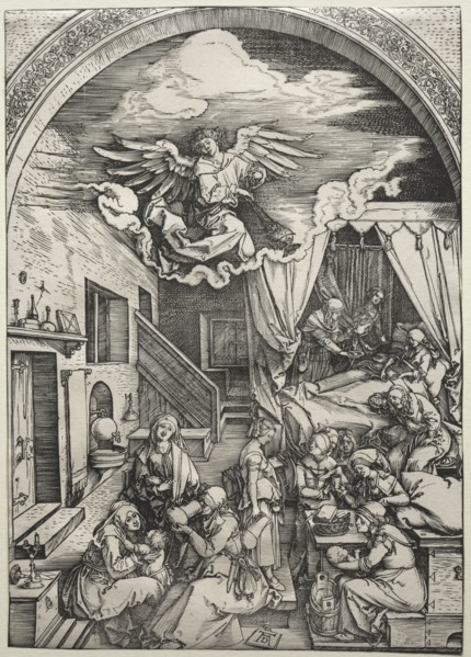 The Life of the Virgin: The Birth of the Virgin, c. 1503-1504. Albrecht Dürer (German, 1471-1528).