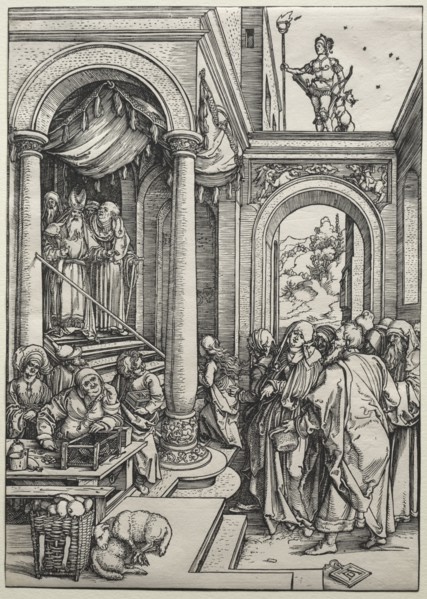 The Life of the Virgin: The Presentation of the Virgin in the Temple, c. 1502-1503. Albrecht Dürer